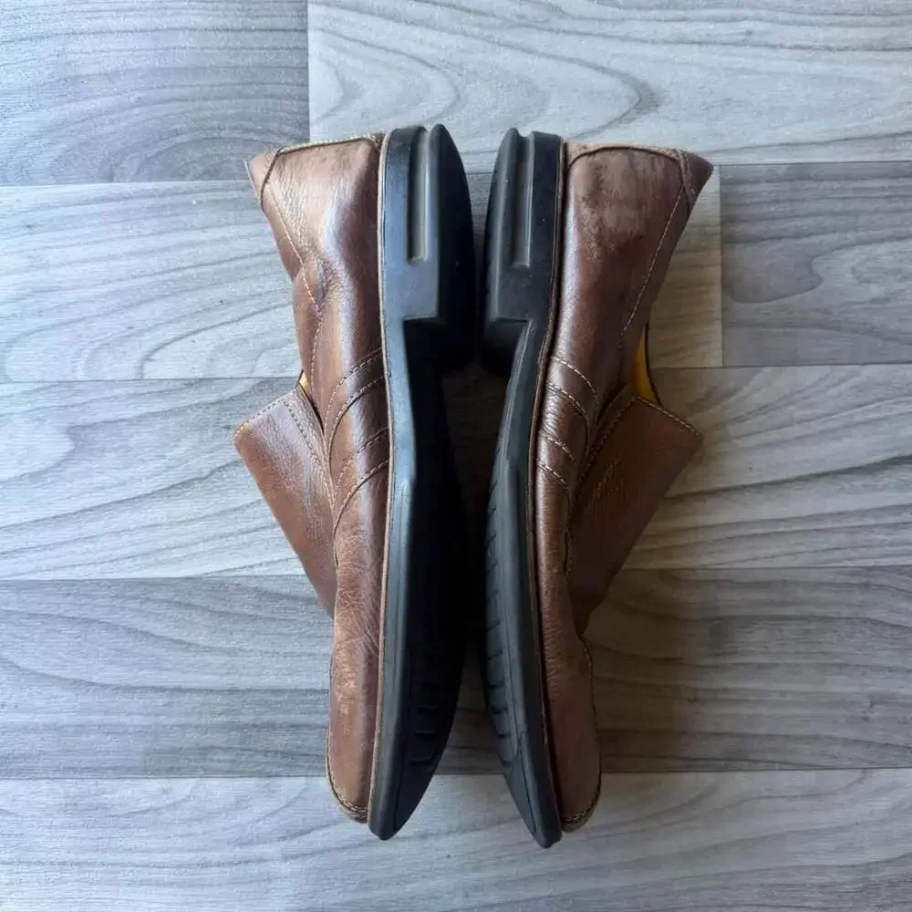 Sandro Moscoloni 6112 Brown Leather Slip-On Loafers
